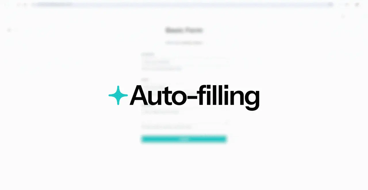 Animated demo of Webfill's auto-filling capability