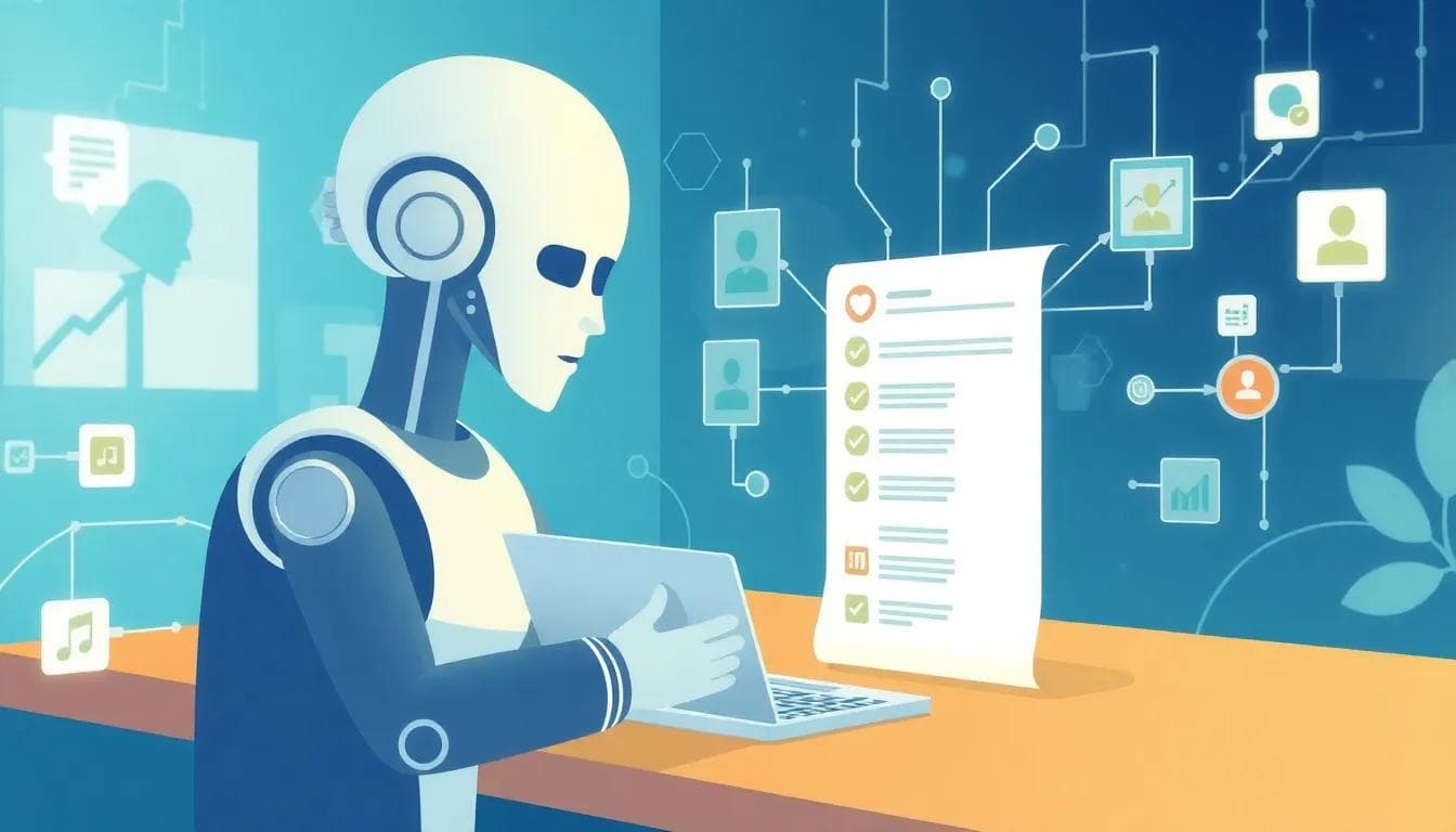 Illustration of AI form-filling technology enhancing workflows in HR and sales